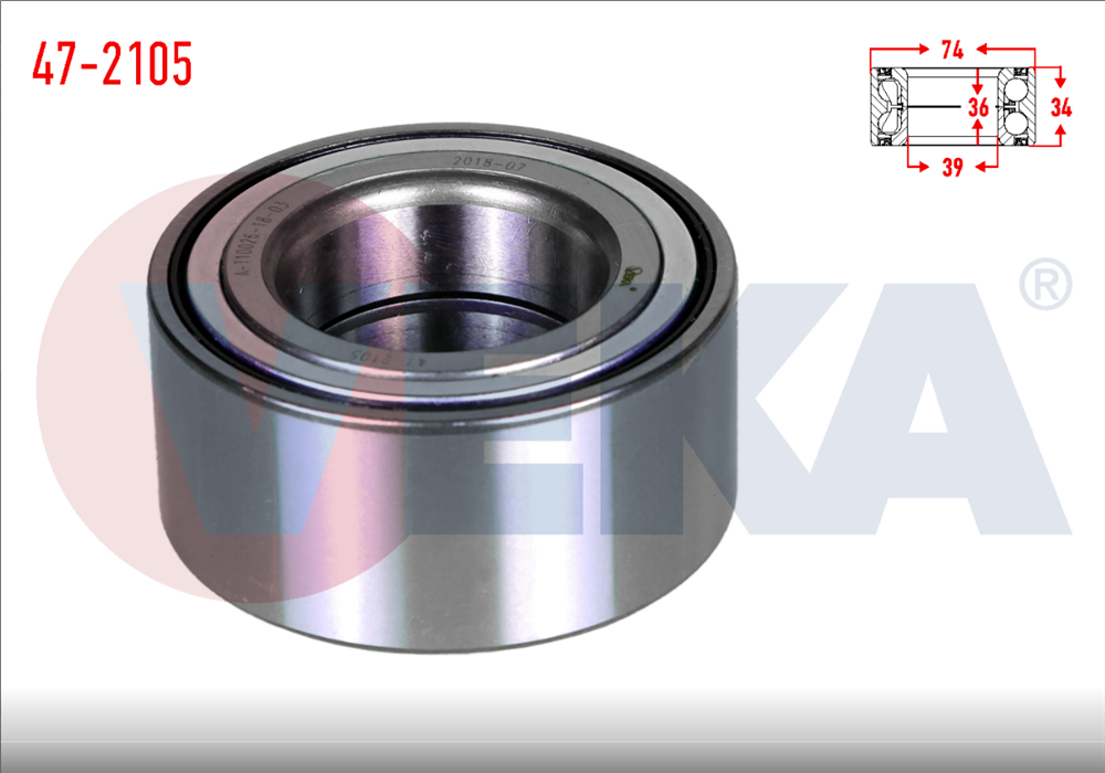 HYUNDAİ ELANTRA 01-08  BENZ'Lİ ÖN TEKER RULMANI 39X74X34-36 (VEKA)