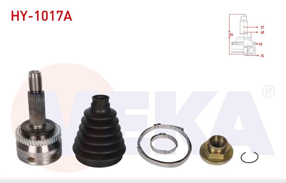 HYUNDAİ ELANTRA 2015-  1,6 CRDİ DIŞ AKS KAFASI ABS'Lİ  27X24X60 (VEKA)