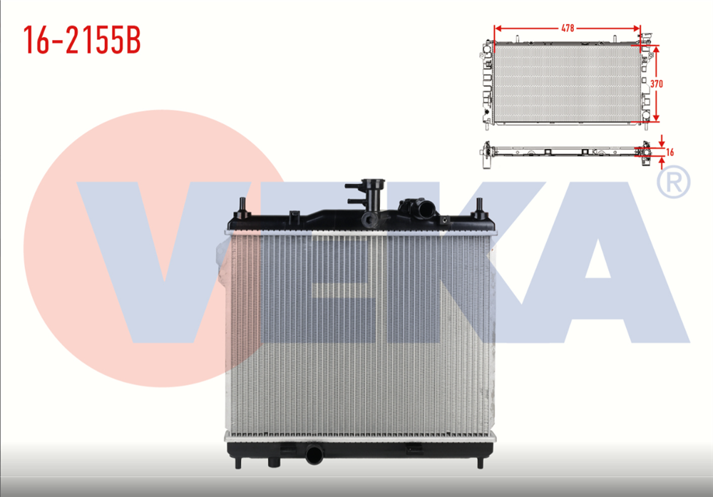 HYUNDAI GETZ 02-08 1,5 CRDİ 3 SİLİNDİR SU RADYATÖRÜ (VEKA)