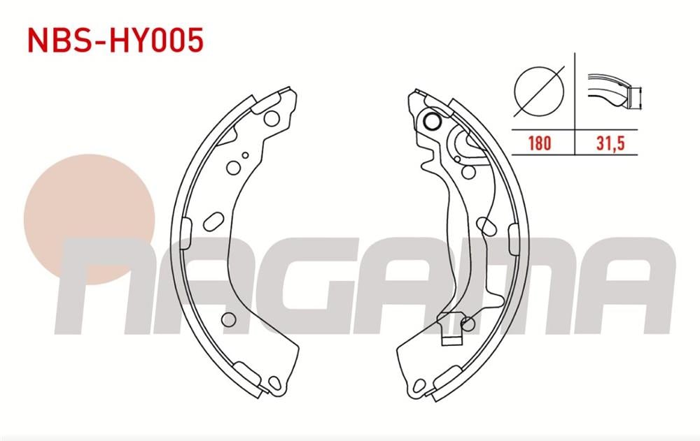HYUNDAI GETZ 02-08 ARKA FREN BALATASI LEVYELİ KAMPANA 58305-1CA00(NAGAMA)