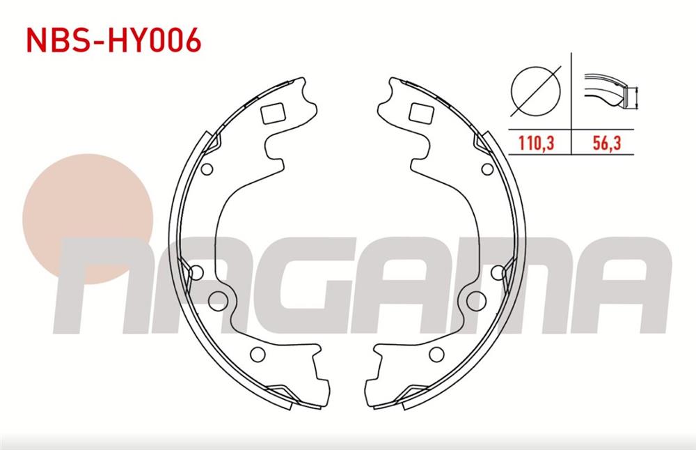 HYUNDAİ H100 05-  ARKA FREN BALATASI (NAGAMA)