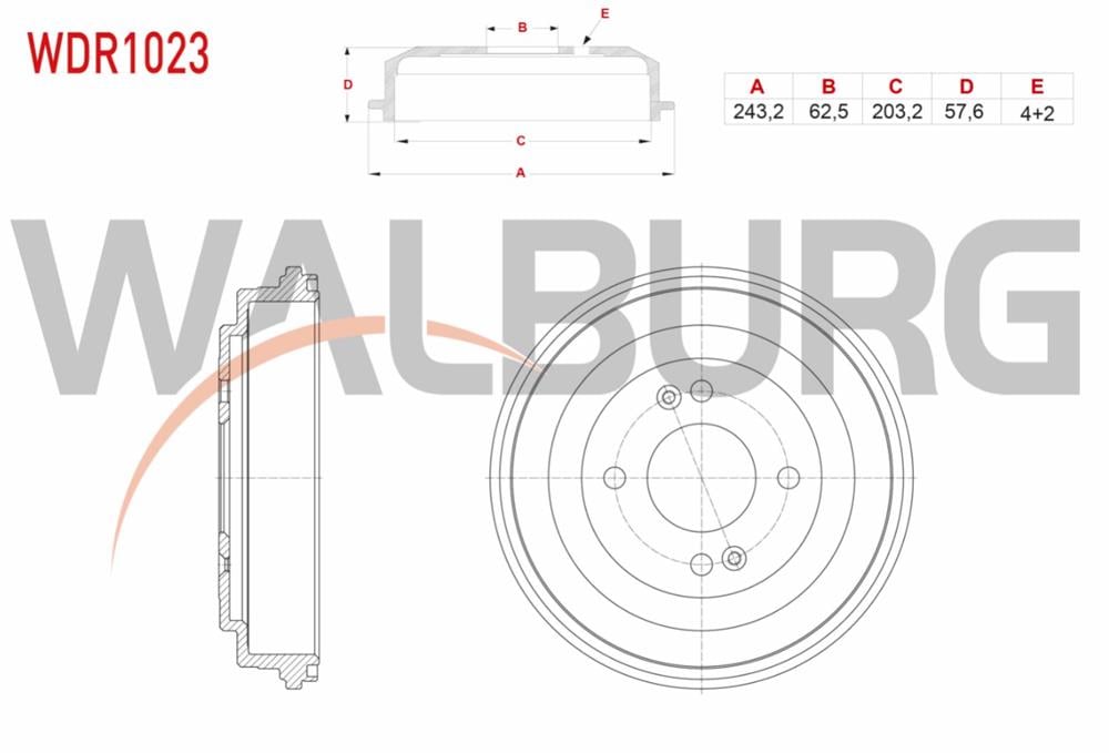 HYUNDAI  İ20 ARKA KAMPANA 243,2 MM 4 BİJON (WALBURG)