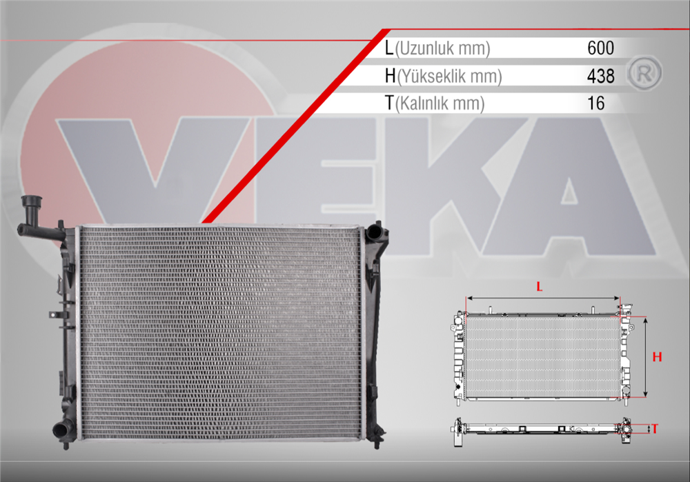 HYUNDAİ İ30 07-11 1,4  SU RADYATÖRÜ MANUEL  (VEKA)