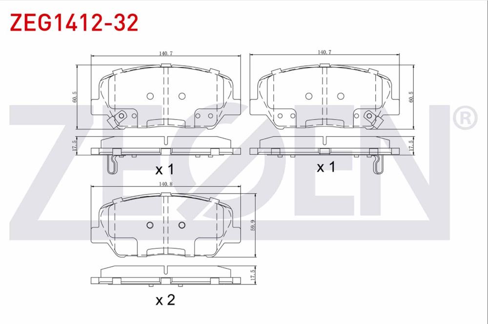 HYUNDAİ İ30 12- ÖN FREN BALATASI (ZEGEN)