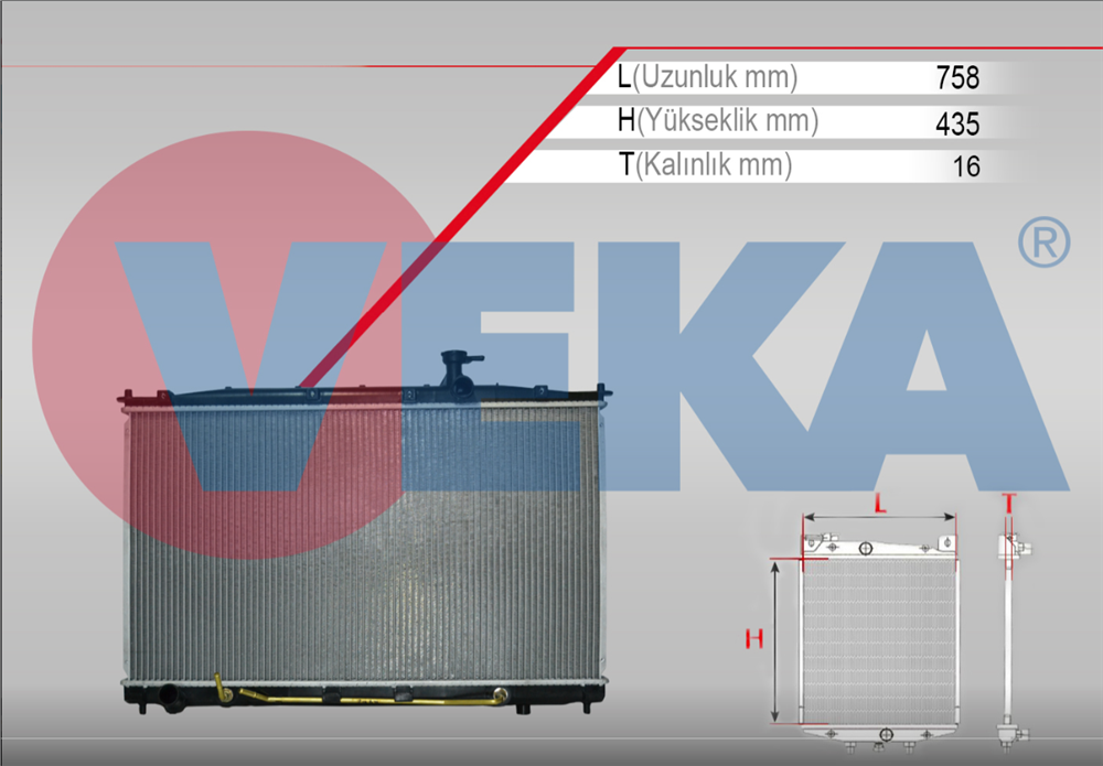 HYUNDAI SANTA FE 06-12 2,2 SU RADYATÖRÜ (VEKA)