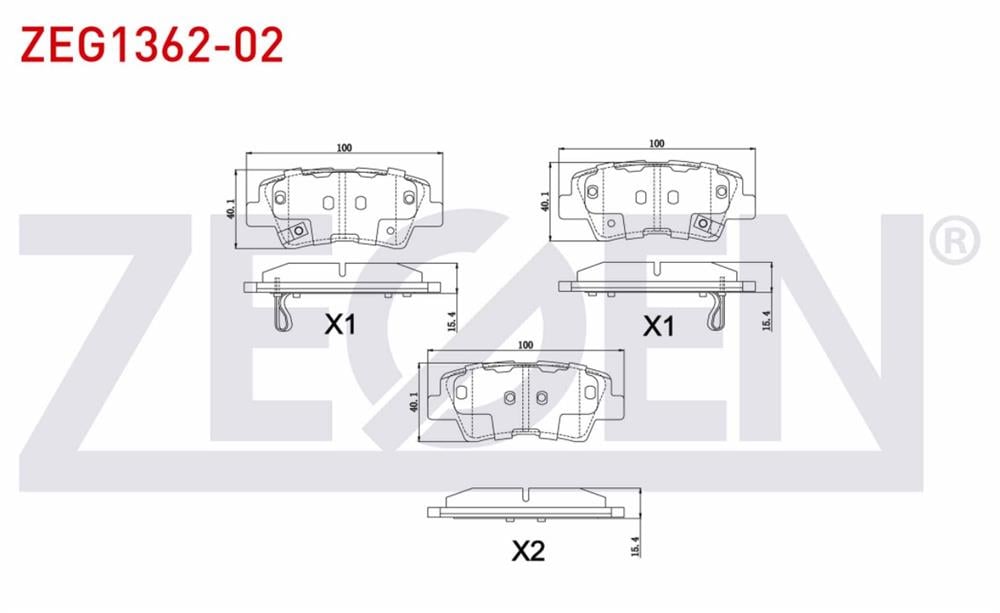 HYUNDAI SONATA 05-10 ARKA FREN BALATASI (ZEGEN)