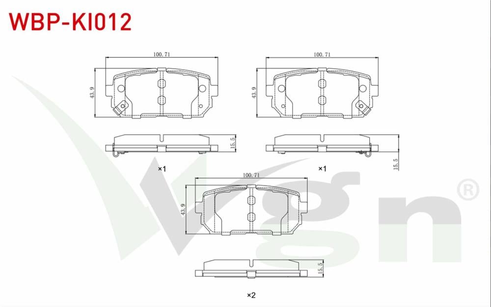 KIA CARENS 06=> ARKA FREN BALATASI (WAGEN)