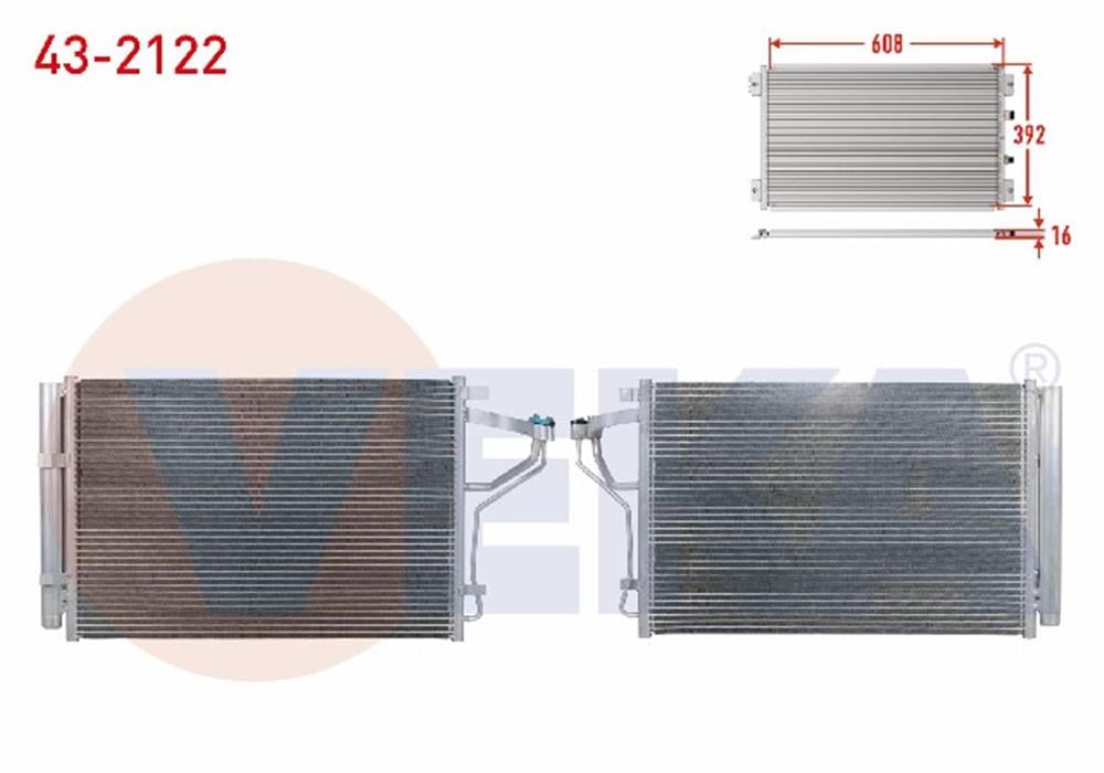 KIA CEED 11=> KLİMA RADYATÖRÜ 1,6 GDI BENZİNLİ 97606-3X000 (VEKA)