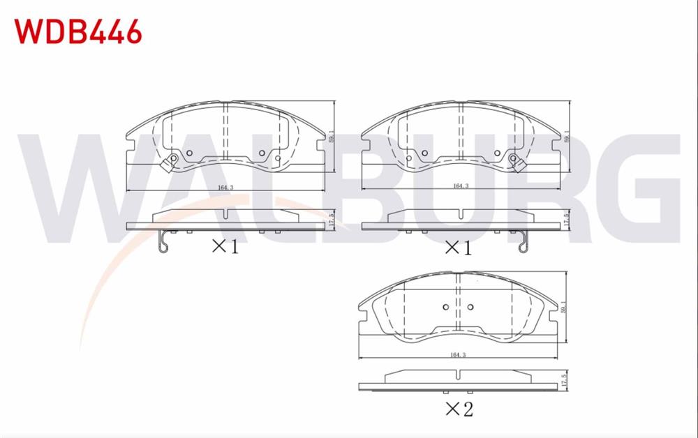 KIA CERATO 03-09 ÖN FREN BALATASI BENZİNLİ-DİZEL (WALBURG)
