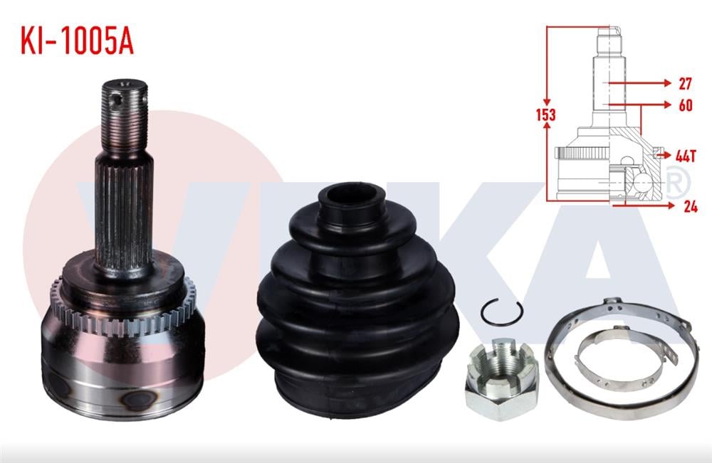 KIA CERATO 04-09 DIŞ AKS KAFASI SAĞ/SOL 1,6 DİZEL 24 DİŞ (VEKA)