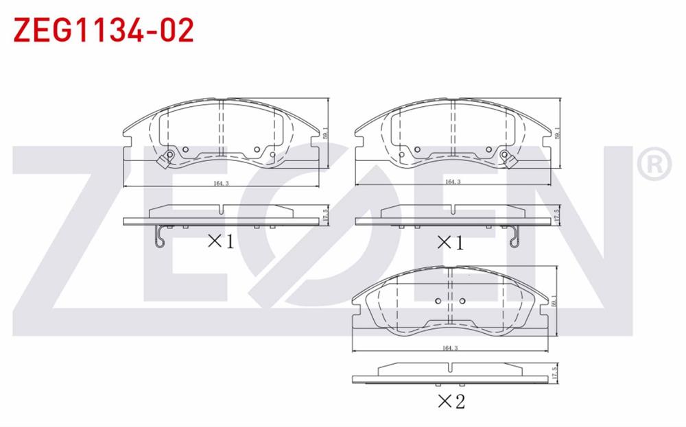 KIA CERATO 04-12 1,5 ÖN FREN BALATASI İKAZLI (ZEGEN)