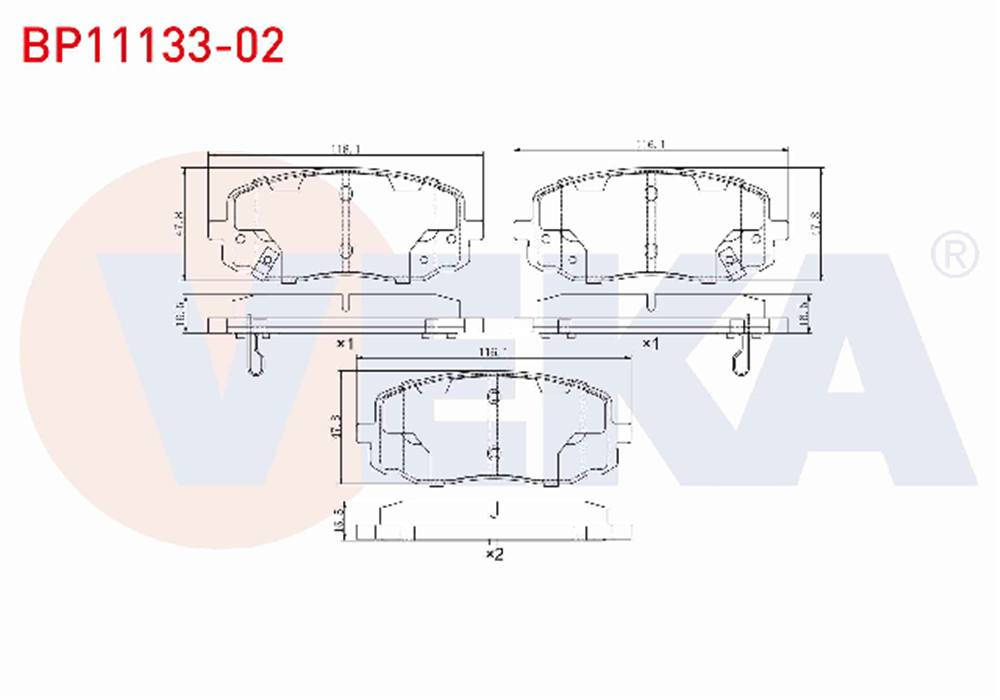 KIA PİCANTO 04-11 ÖN FREN BALATA (VEKA)
