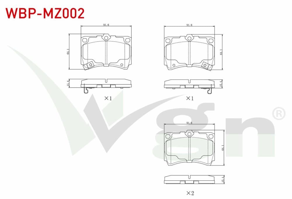 KIA RİO 00-03 ÖN FREN BALATA (WAGEN)