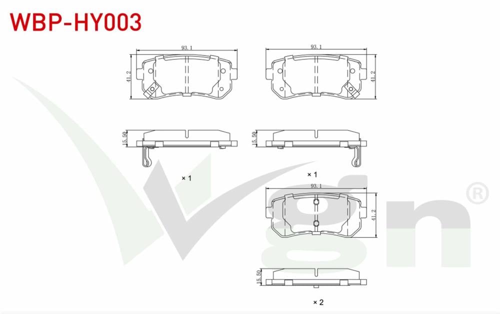 KIA RİO 06=> ARKA FREN BALATASI (WAGEN)
