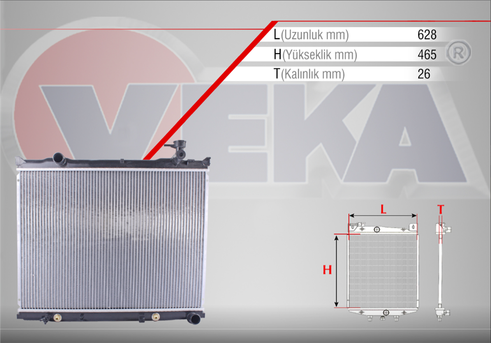 KIA SORENTO 06-09 SU RADYATÖRÜ 2,5CRDİ OTOMATİK (VEKA)