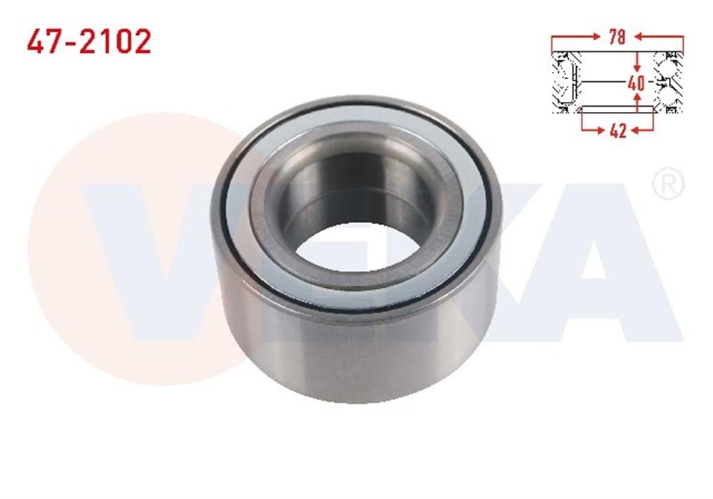 KIA VENGA 10 => ÖN TEKER RULMANI 42X78X40 (VEKA)