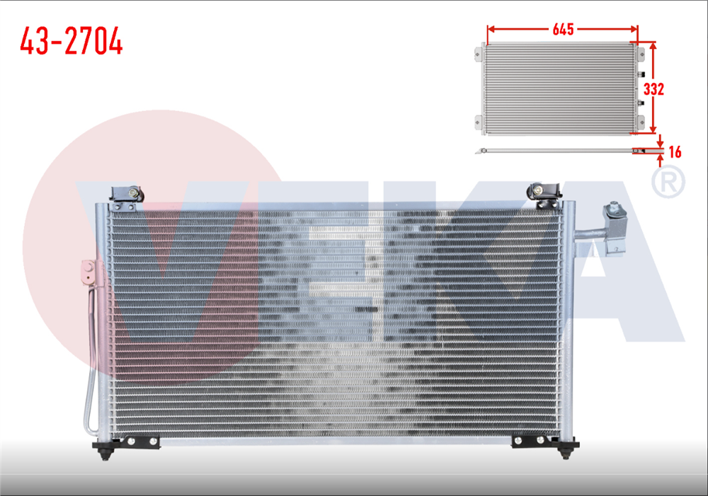 MAZDA 323 98-04 KLİMA RADYATÖRÜ 1,6 16V (VEKA)
