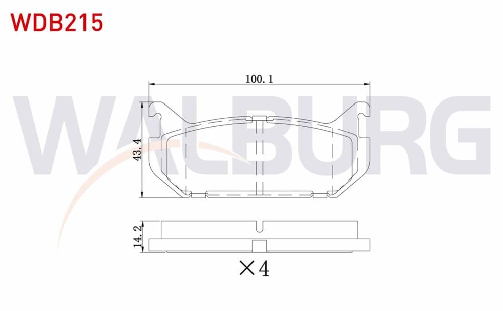 MAZDA MX-6 91-97 ARKA FREN BALATA (WALBURG)