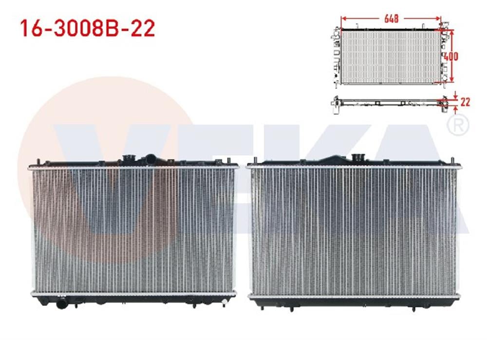 MITSUBISHI CARISMA 95-06 SU RADYATÖRÜ MANUEL 1,6-1,8 22MM MB925637 (VEKA)