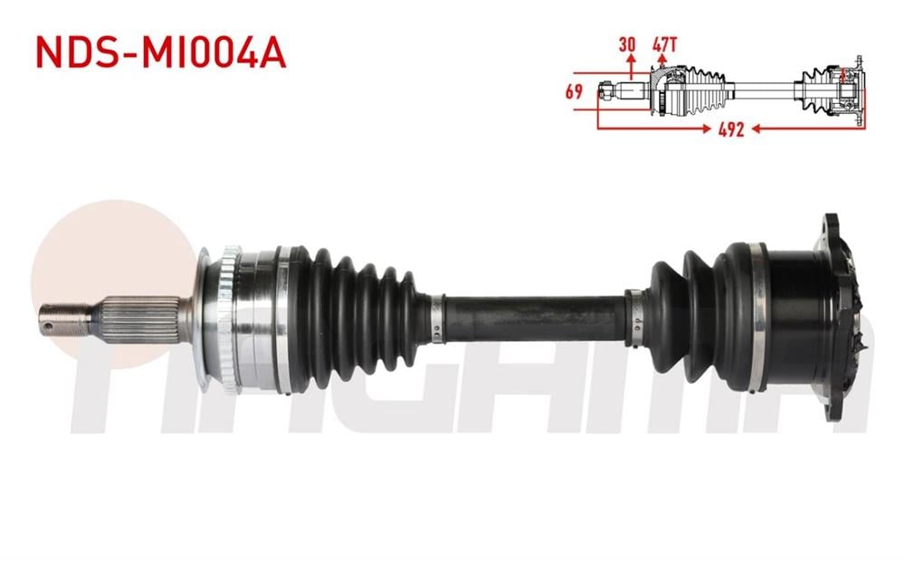 MITSUBISHI L-200 15=> AKS KOMPLE SAĞ 4X4 492MM 3815A308 (NAGAMA)