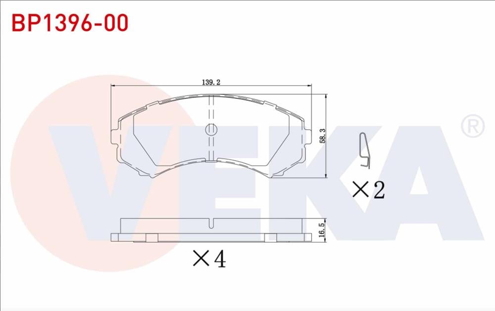 MITSUBISHI PAJERO III 2,5 TDI 00-07 ÖN FREN BALATA (VEKA)