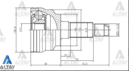 MOTOR MEKANİK PARÇALARI AKS KAFASI DIŞ 323 01-03 / MAZDA 3 / 26X56X29