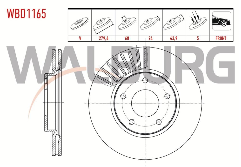 NİSSAN JUKE 10- ÖN FREN DİSK (WALBURG)