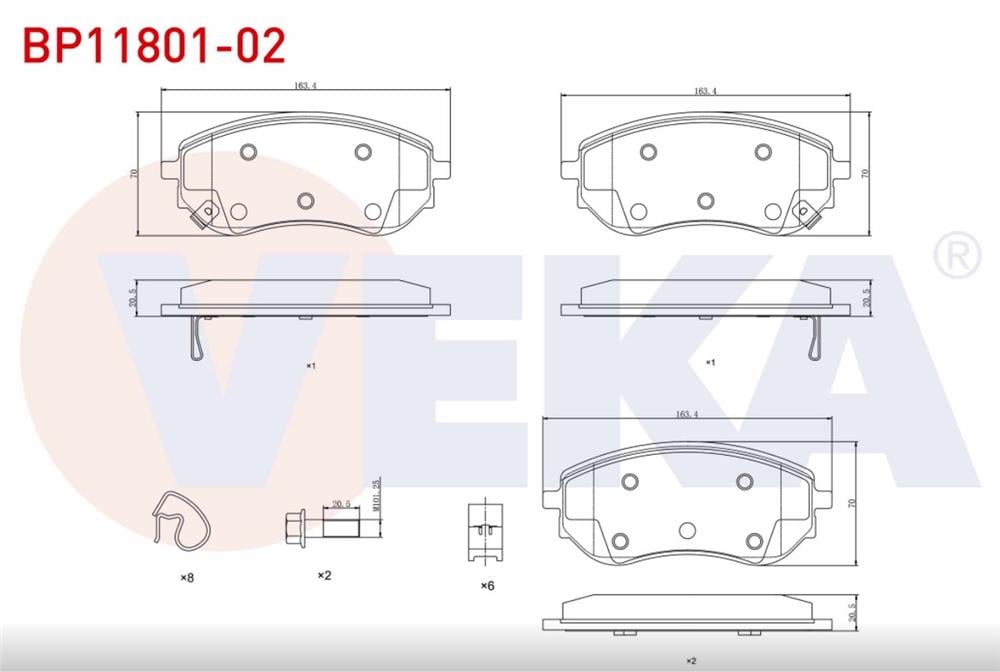NISSAN NAVARA 19=> ÖN FREN BALATASI (VEKA)
