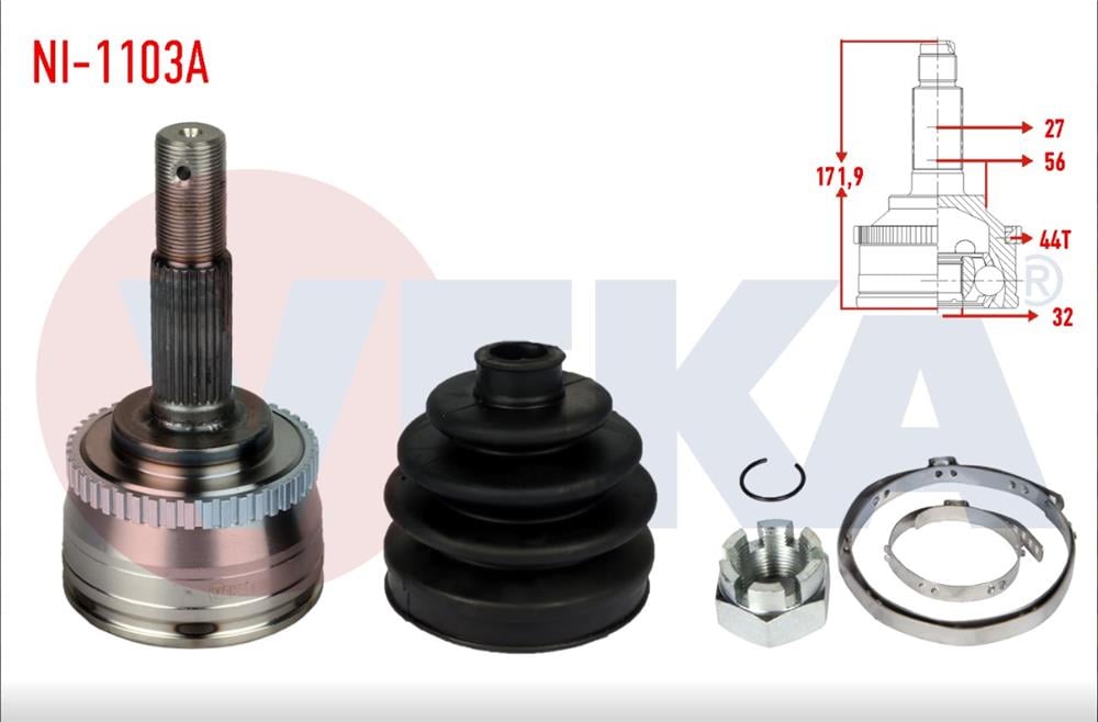 NİSSAN PRİMERA 96-01 DIŞ AKS KAFASI 2,0CC SAĞ/SOL ABS'Lİ 27X32X56 (VEKA)