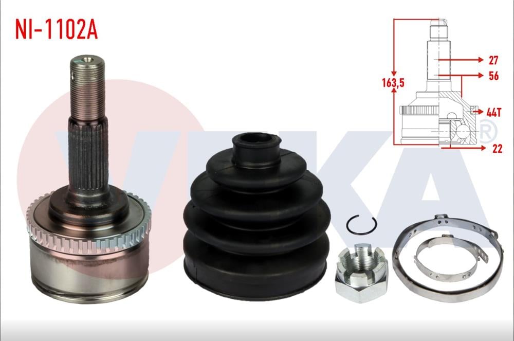 NİSSAN PRİMERA 96-01 DIŞ AKS KAFASI SAĞ/SOL 1,6 MOTOR 27X22X56(VEKA)