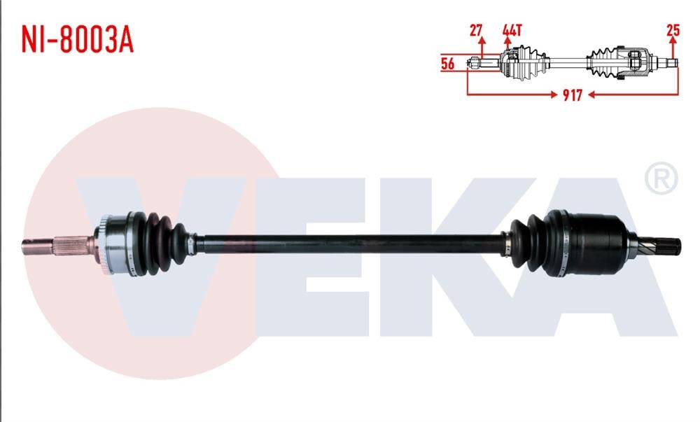 NİSSAN PRİMERA 96-02 AKS KOMPLE SAĞ ABS'Lİ P11 917MM (VEKA)