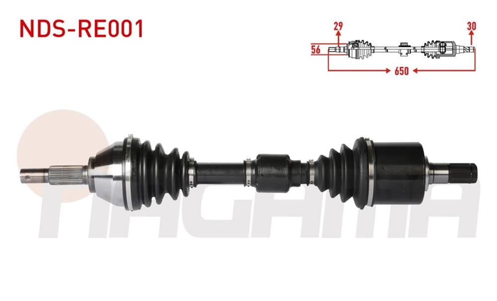 NİSSAN QASHQAI 08-13 AKS KOMPLE SOL 2,0 MOTOR 650MM (NAGAMA)