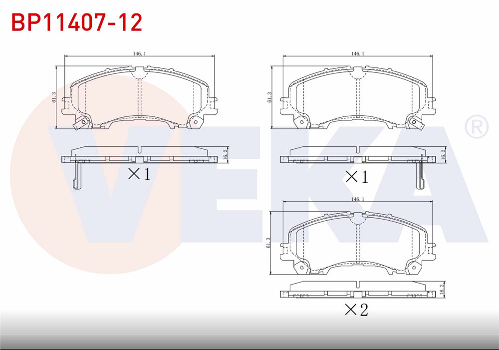 NİSSAN X-TRAİL 14-  3,0 ÖN FREN BALATA (VEKA)