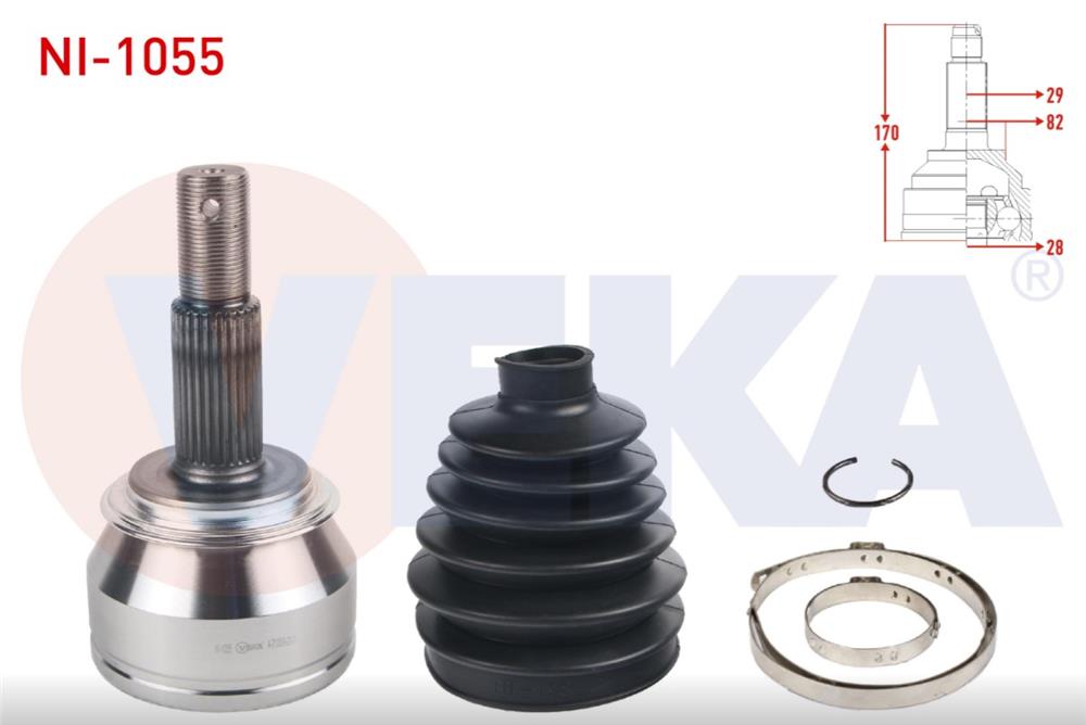 NİSSAN X-TRAIL 14=> AKS KAFASI DIŞ SAĞ/SOL 29X28X82 1,6 DCİ (VEKA)