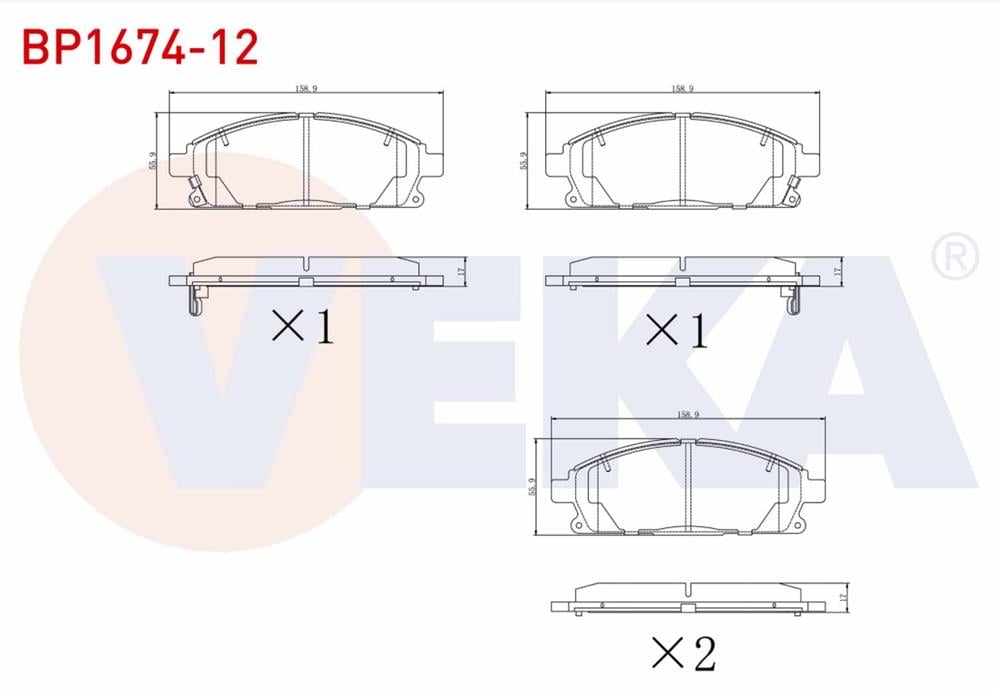 NİSSAN XTRAİL 01-06 ÖN FREN BALATASI(VEKA)