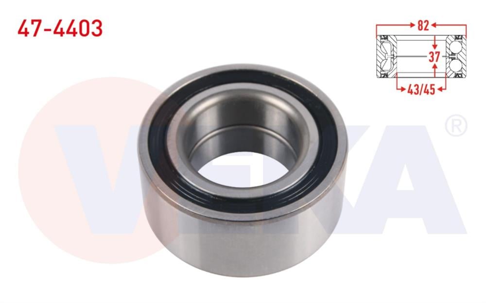 ON TEKERLEK RULMANI SOL-SAG 43/45X82X37 PASSAT 1.9 TDI -  1996-2005