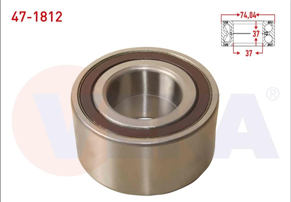 ON TEKERLEK RULMANI SOL-SAG ABSLI 37X74,04X37  EGEA -1.6 MJT-  15-