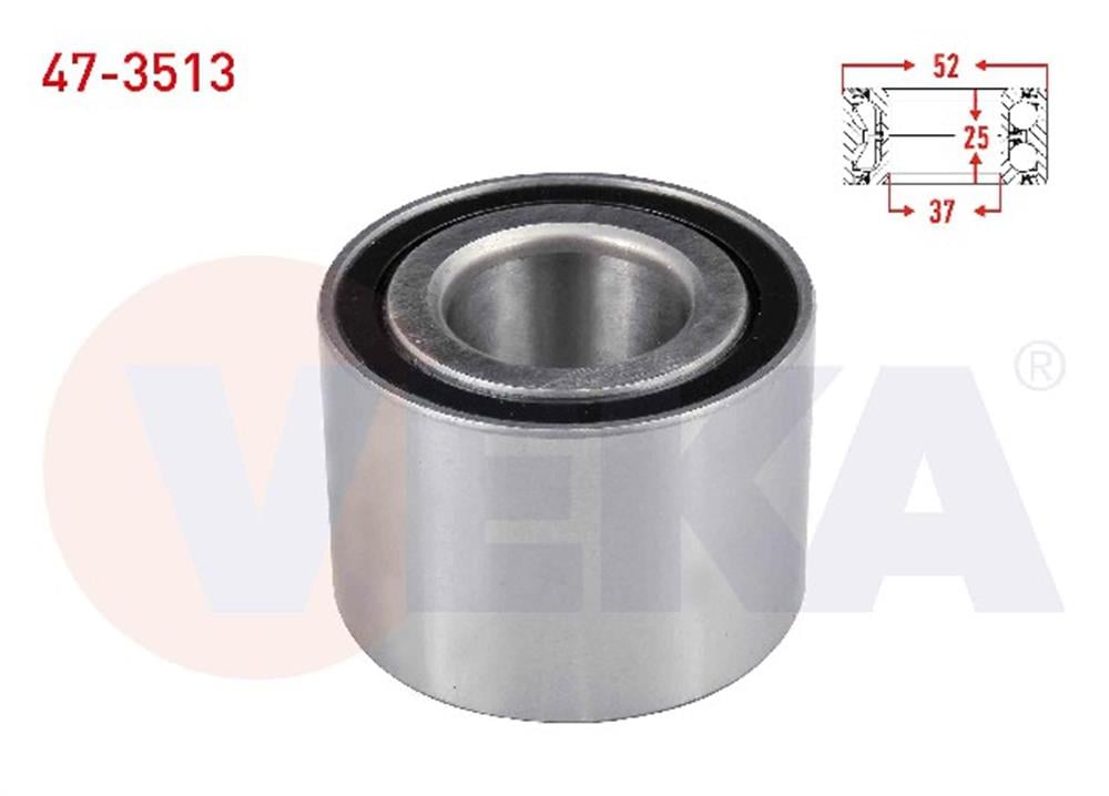PEUGEOT 98-06 ARKA TEKER RULMANI 25X52X37 (VEKA)