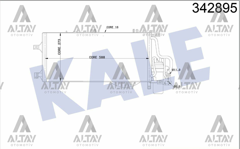 RADYATÖR KLİMA CORSA C / COMBO 03=> 1.3-1.7 CDTI KURUTUCU İLE