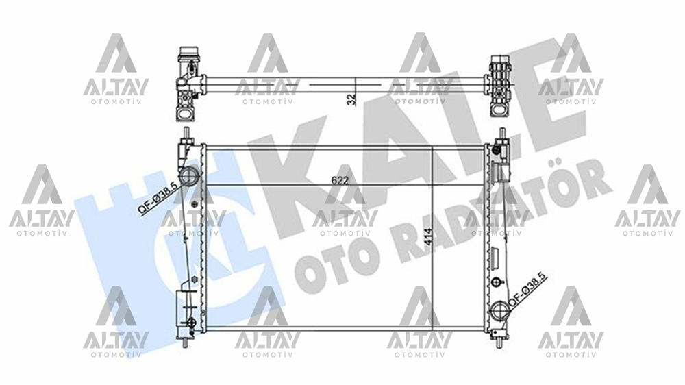 RADYATÖR SU CORSA D 1.3CDTI 06=> / PUNTO / GRANDE PUNTO 1.3DM-TJ 05=> M-T 32MM MEKANİK