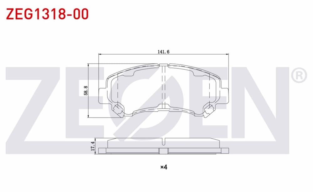 RENAULT KOLEOS 08-14 ÖN FREN BALATASI (ZEGEN)