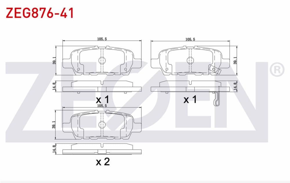 SUZUKI VİTARA 07- ARKA FREN BALATA (ZEGEN)