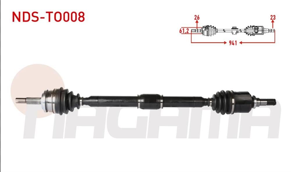 TOYOTA AURIS 07-12 AKS KOMPLE SAĞ 941MM (NAGAMA)