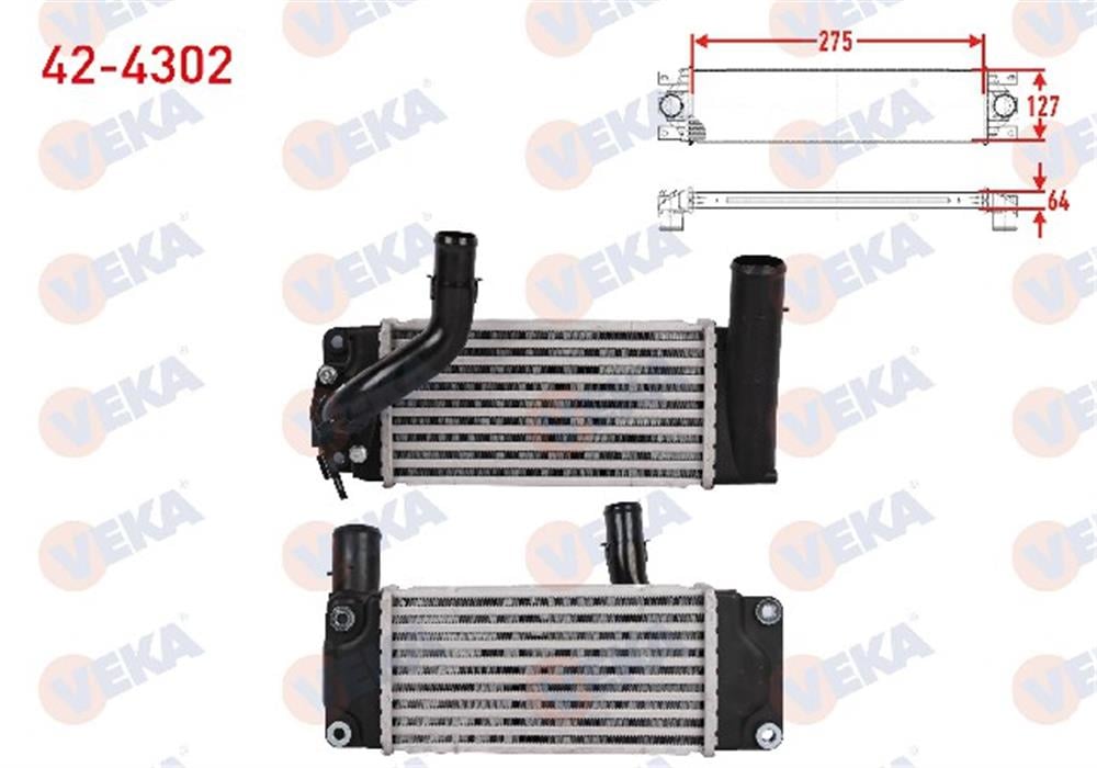 TOYOTA AURİS 07-12 İNTERCOOLER ARA SOĞUTUCU 1,4 D-4D 17900-0N040 (VEKA)