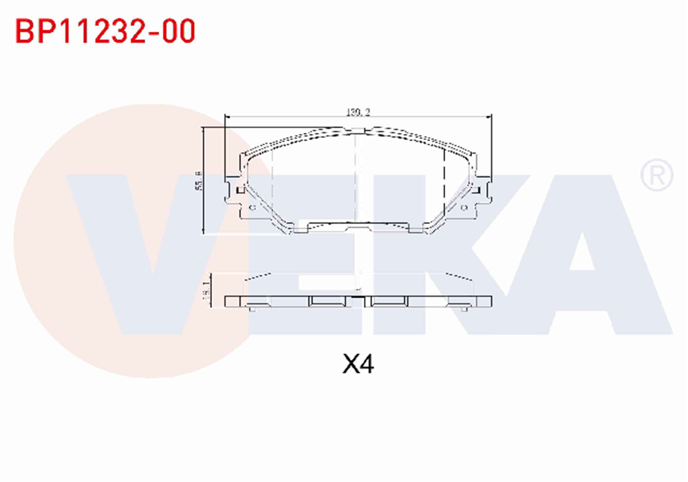 TOYOTA  AURİS 07-12 ÖN FREN BALATASI BENZİNLİ (VEKA)