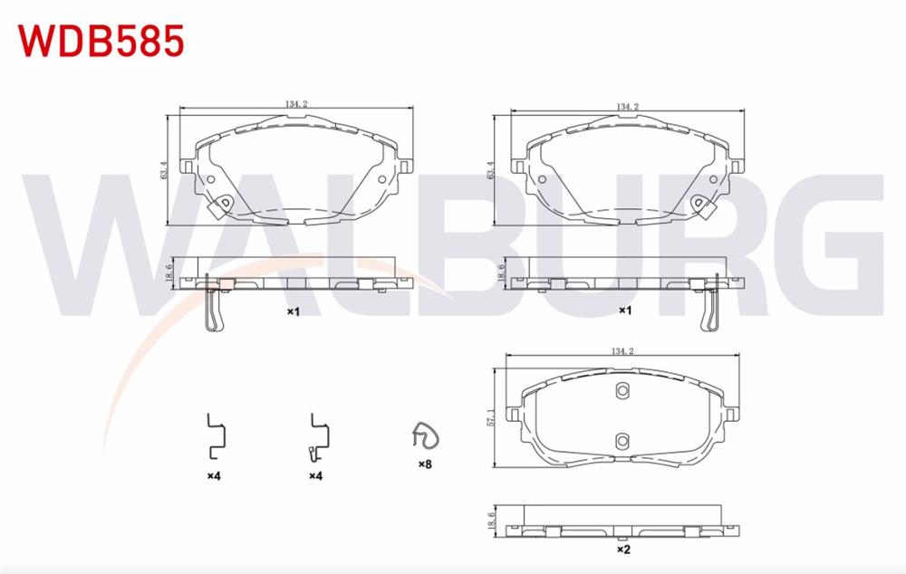 TOYOTA AURİS 13- ÖN FREN BALATASI (WALBURG)