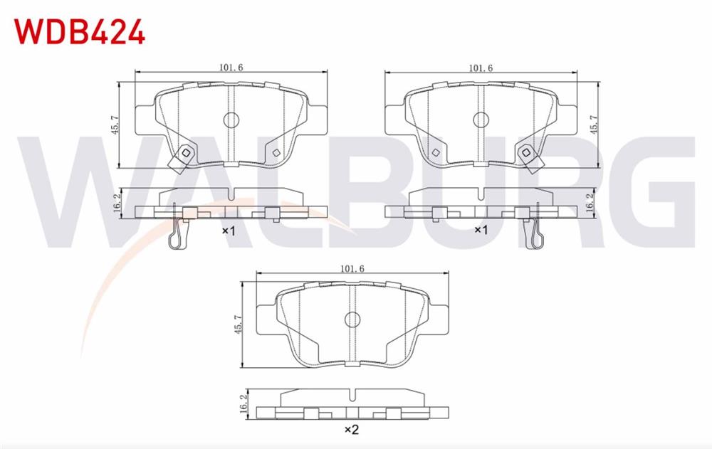 TOYOTA AVENSİS 03-08ARKA FREN BALATASI (WALBURG)