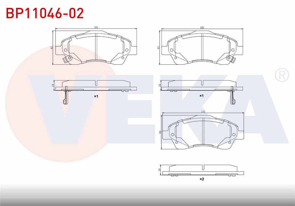 TOYOTA AVENSİS/VERSO 03-06 ÖN FREN BALATASI (VEKA)