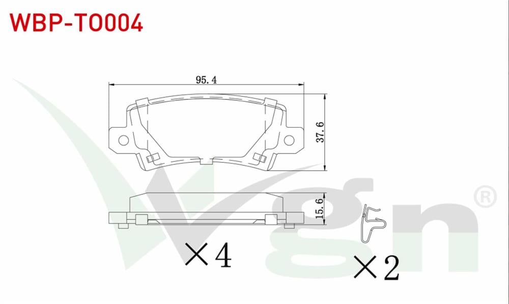 TOYOTA COROLLA 02-06 ARKA FREN BALATASI (WAGEN)