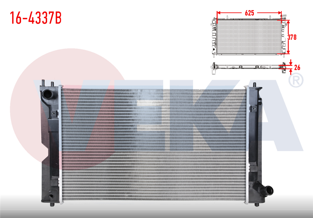 TOYOTA COROLLA 02-07 SU RADYATÖRÜ 1,4 D-4D MANUEL DİZEL 16400-0N030(VEKA)